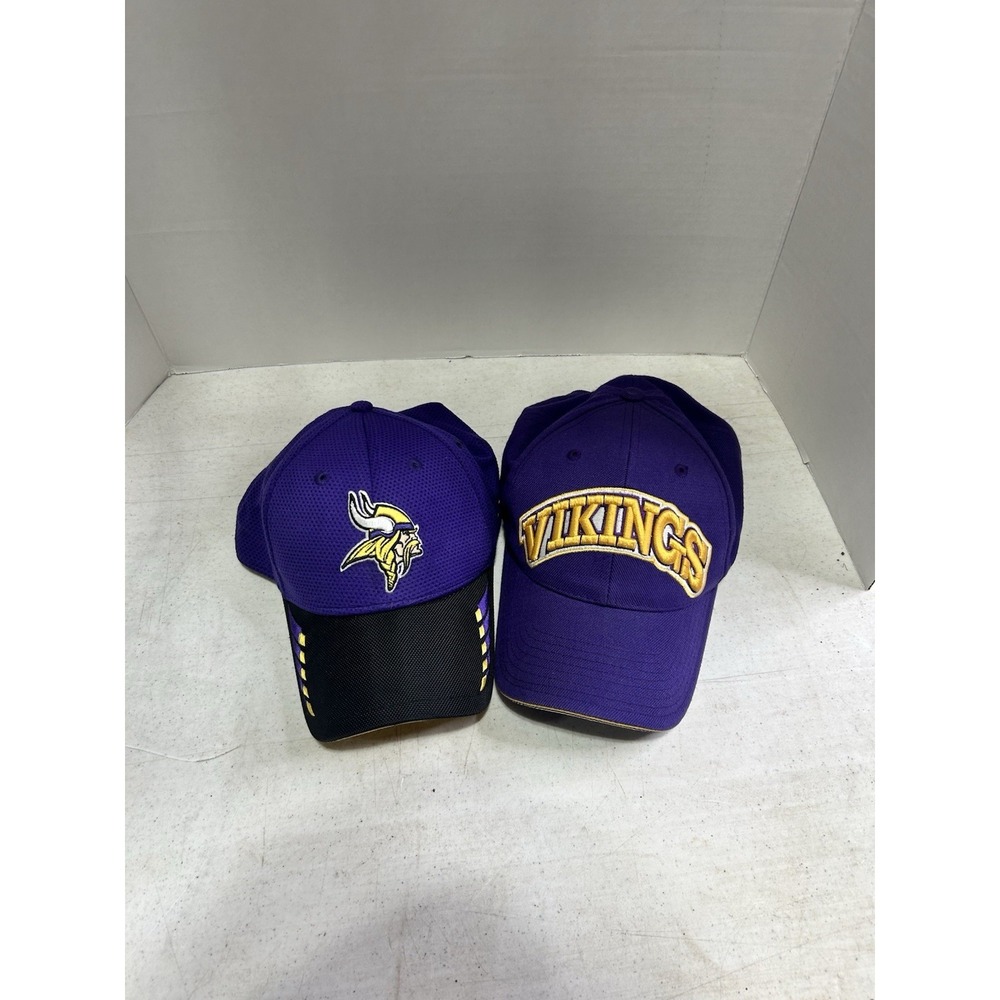 Minnesota Vikings Hat Lot of 2 Vintage American Needle 90s New Era 9FORTY Caps